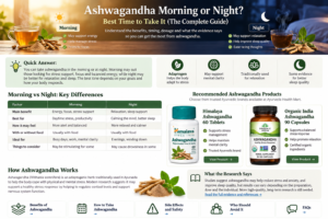 Ashwagandha morning or night comparison and best time to take ashwagandha guide