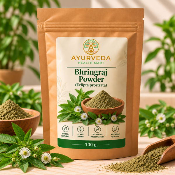 Ayurveda Health Mart Bhringraj Powder 100 g brown kraft pouch