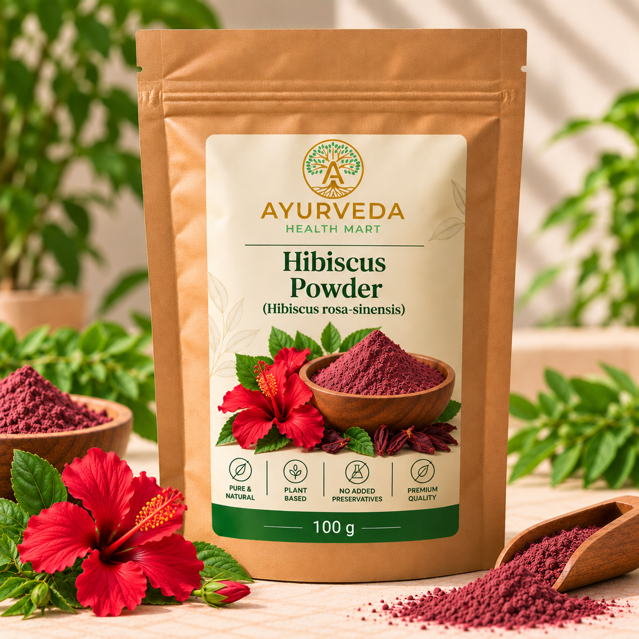 Ayurveda Health Mart Hibiscus Powder 100 g product pouch