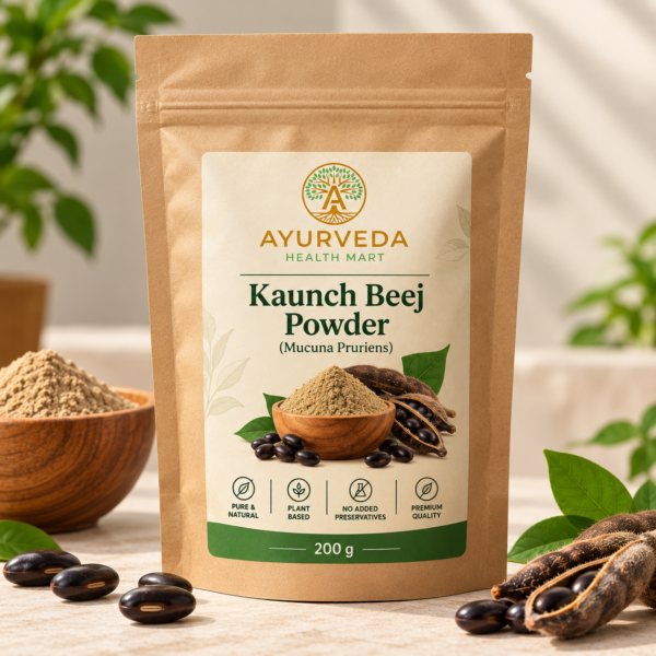 Ayurveda Health Mart Kaunch Beej Powder 200 g brown kraft pouch