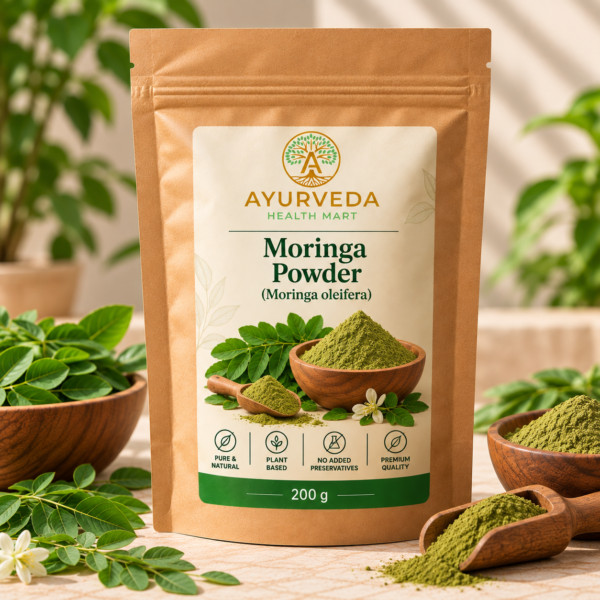 Ayurveda Health Mart Moringa Leaf Powder 200 g brown kraft pouch