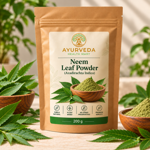 Ayurveda Health Mart Neem Leaf Powder 200 g brown kraft pouch