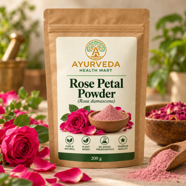 Ayurveda Health Mart Rose Petal Powder 200 g brown kraft pouch