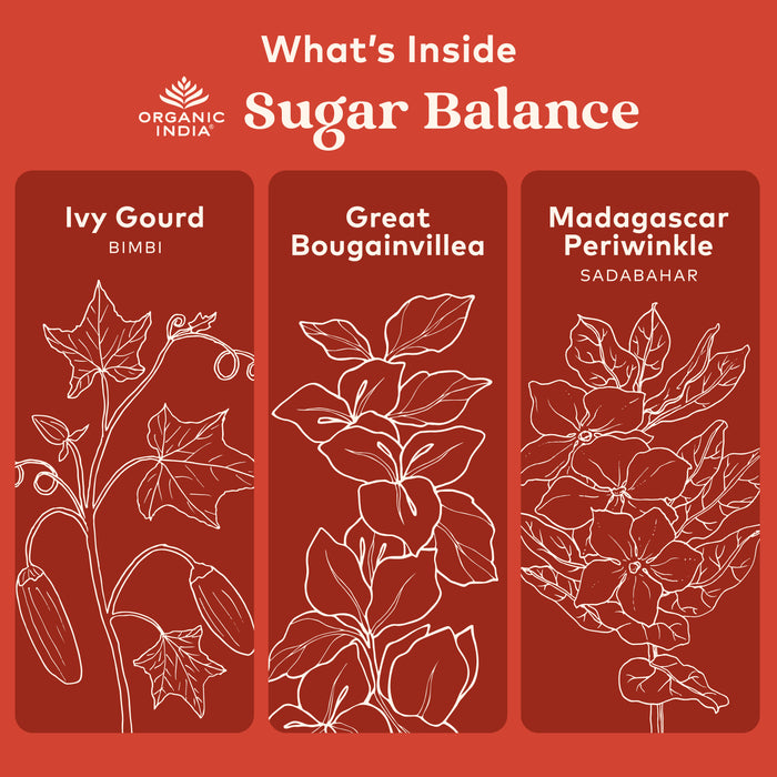 Organic India Sugar Balance herbal ingredients visual