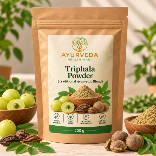 Ayurveda Health Mart Triphala Powder brown kraft pouch